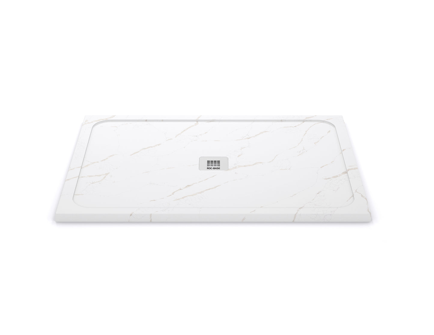 Rocbase Centro Base - Calacatta extra (Blanc quartz with large veins)