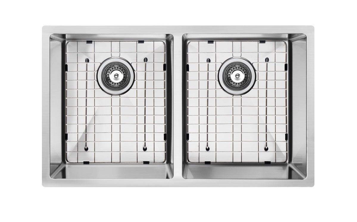 Évier de cuisine double en acier inoxydable, 32 pouces (50/50)