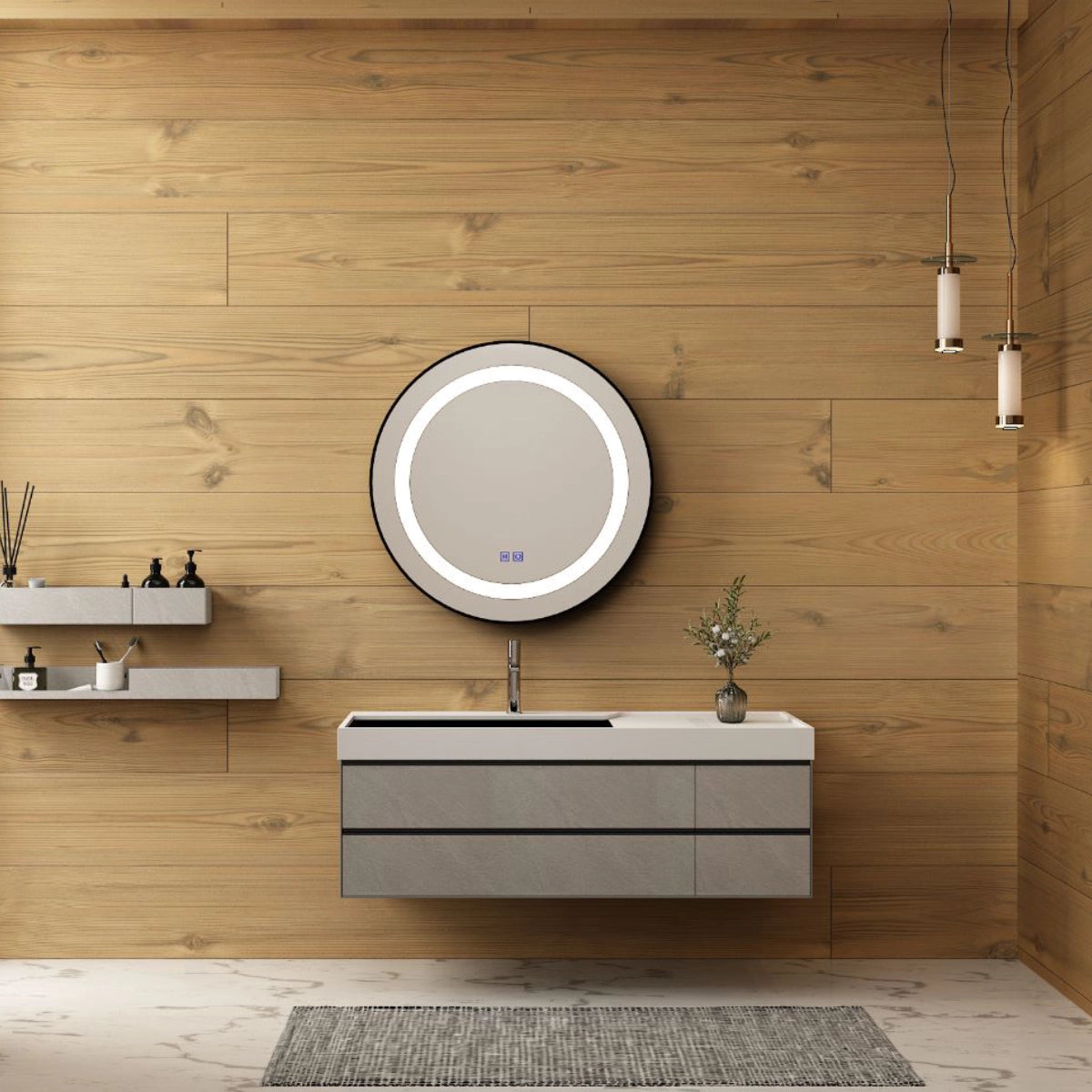 30” Round LED Mirror – Frame