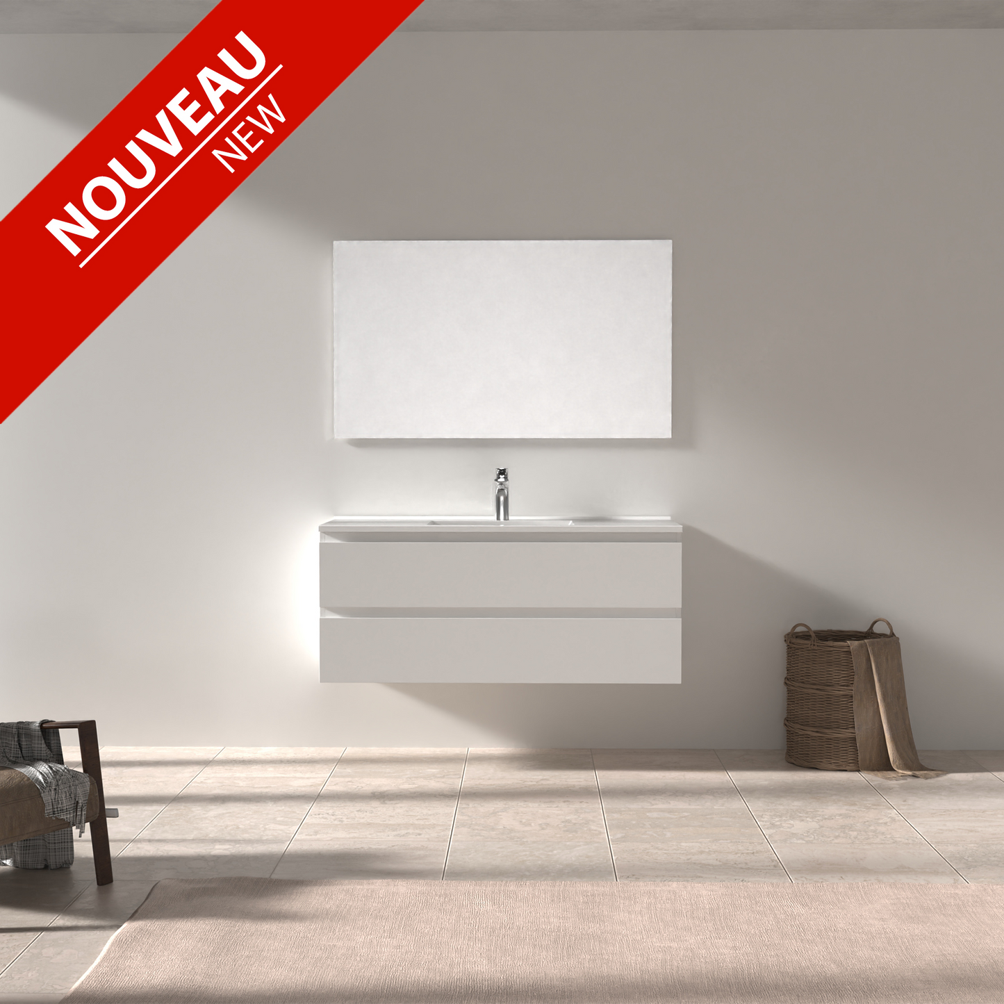 Arena 48" Blanc ou Noyer