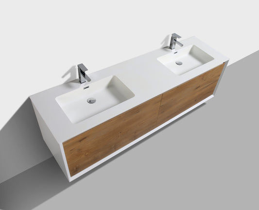 Flores 60" - Matte Blanc + F.Chêne