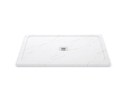 Rocbase Centro Base - Calacatta extra (Blanc quartz with large veins)