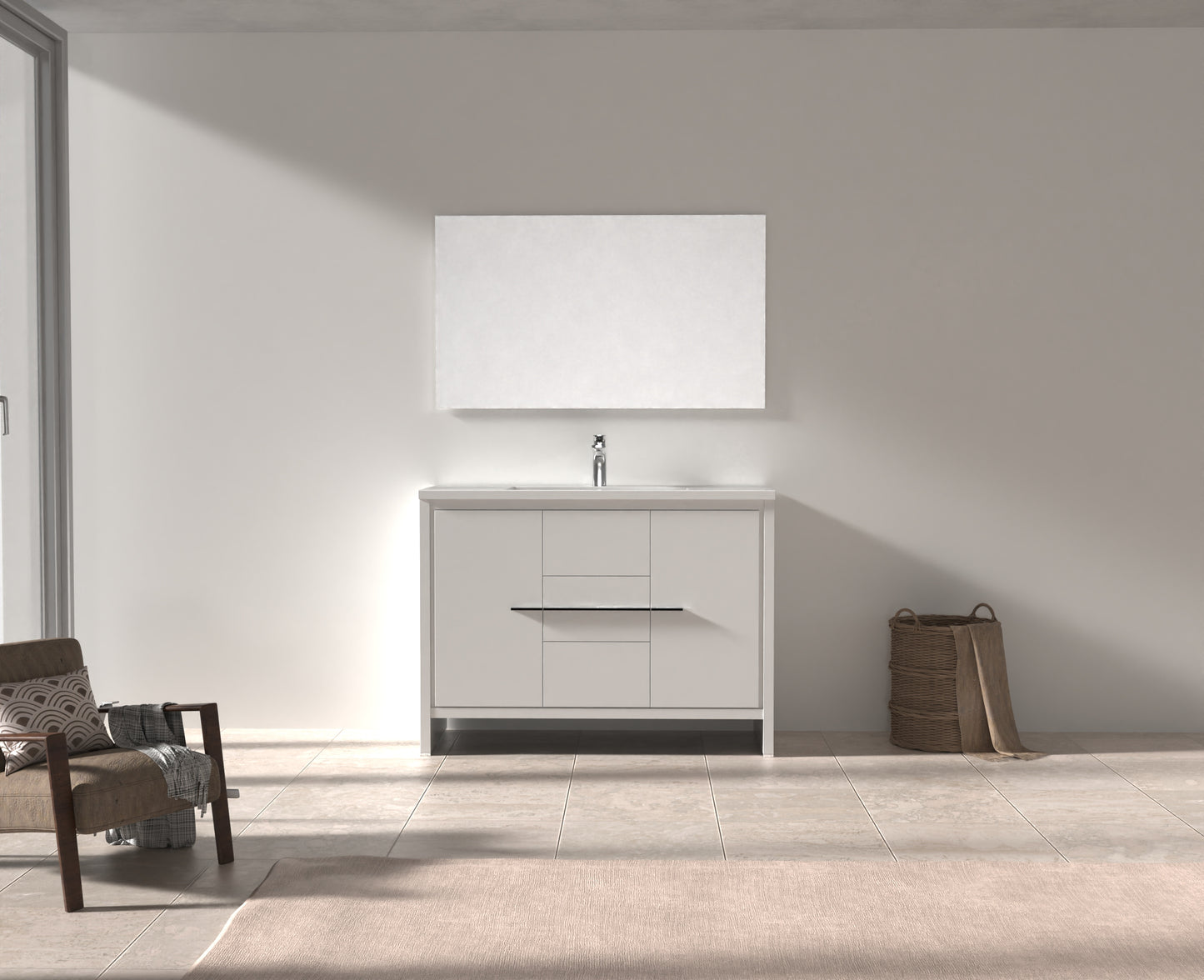 Evos Boutiques 47 in white vanity black handle