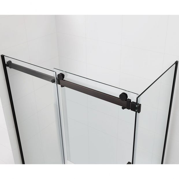 Evos Boutiques 60 x 84 in High Sliding Porte de douche looking down