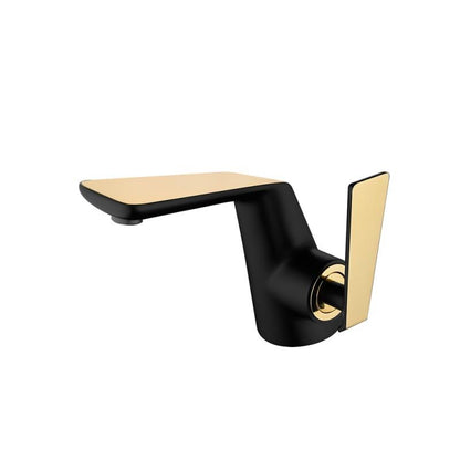 Evos Boutiques matte black and gold faucet