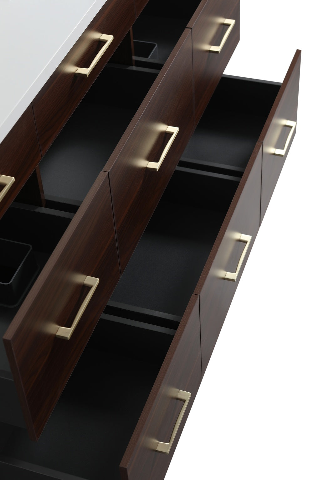 Evos Brand Vanité Notte Opened drawers close view