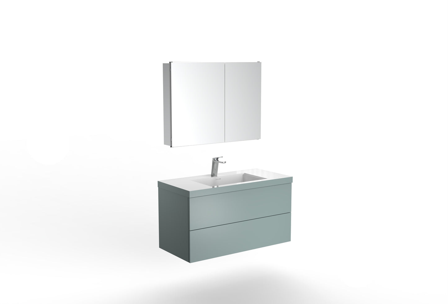 Evos  Boutiques 40 in green vanity no background