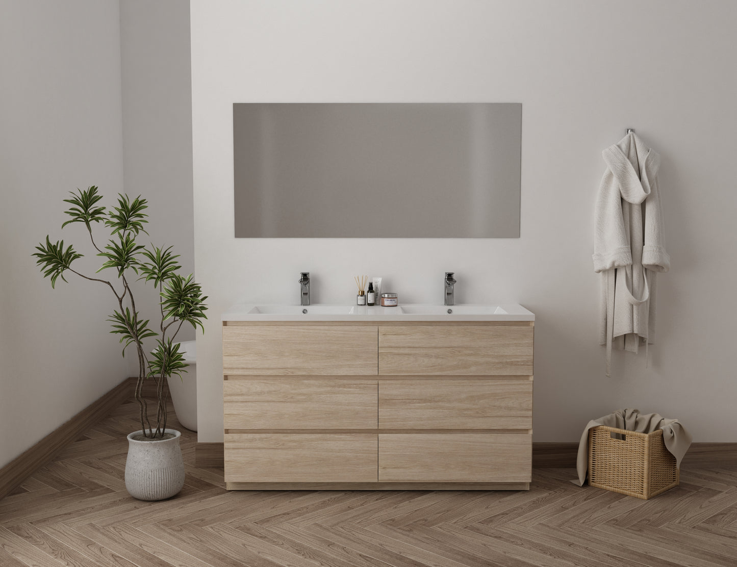 Mitag 60" Chêne Pâle/Noyer