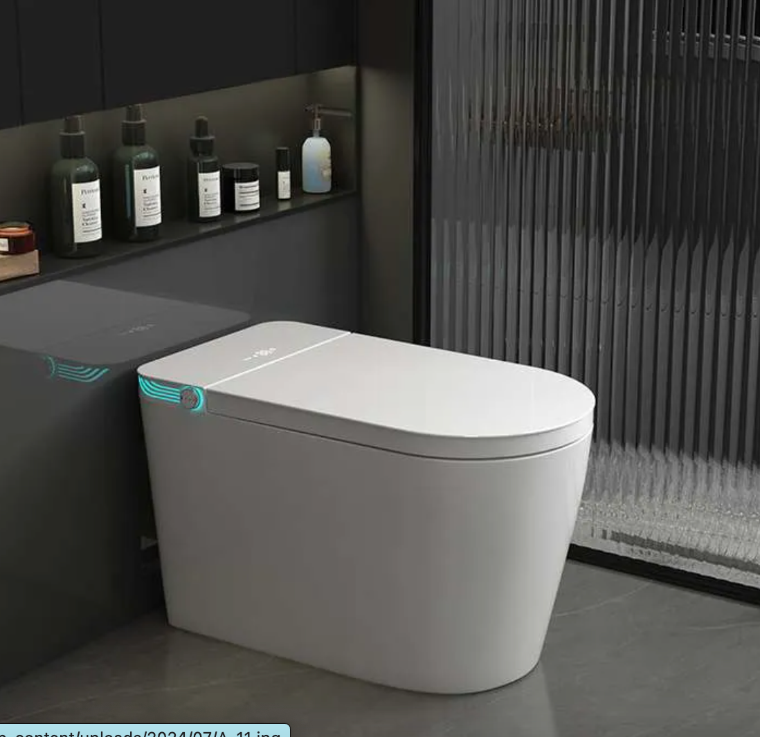 Toilettes intelligentes allongées Leton avec télécommande Ouverture automatique 