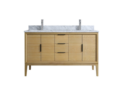 vanite magnific 60" quatre placards trois tiroirs marbre